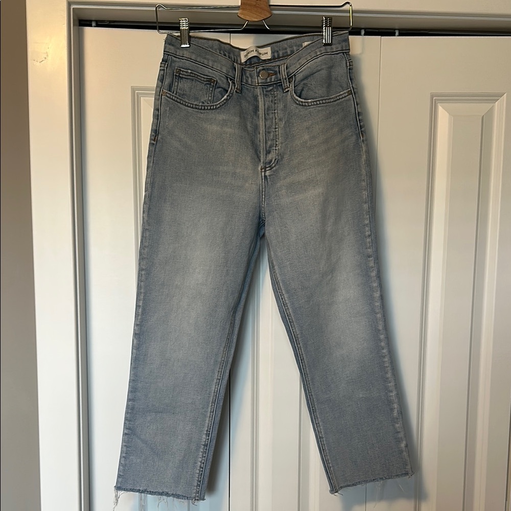 Denim Forum Blue Straight Jeans High-Rise